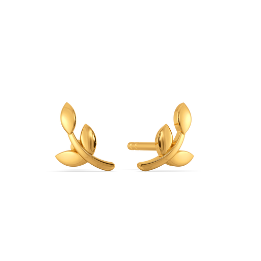Leafy Luxe Gold Earrings