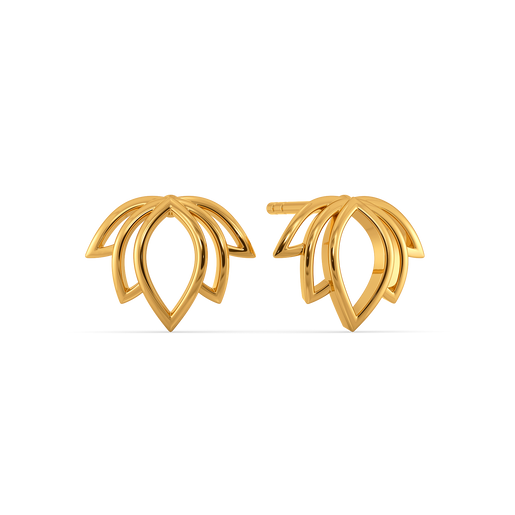 Lotus Glow Gold Earrings