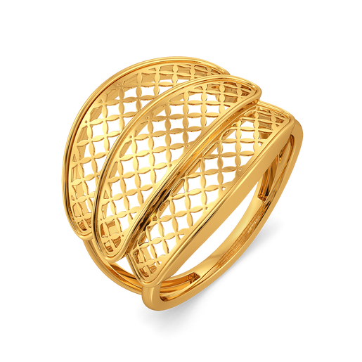 Vow Weave Gold Rings