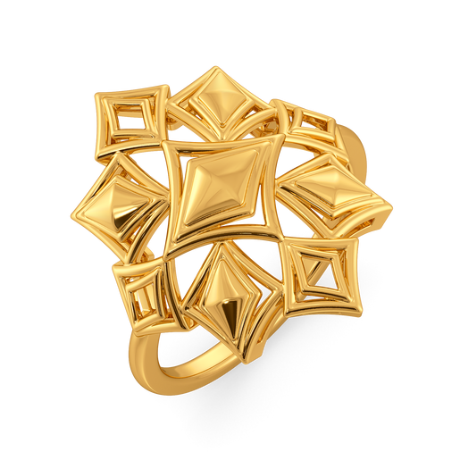 Sacred Symmetry Gold Rings
