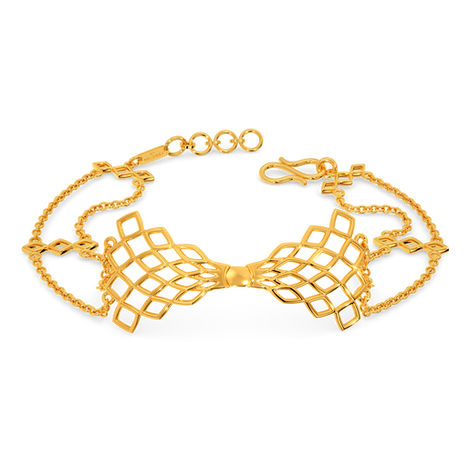 Net Zoned Gold Bracelets