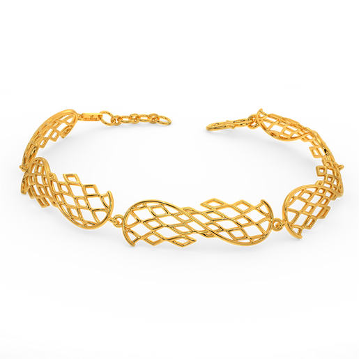 Net Zoned Gold Bracelets