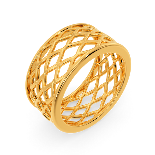 Net Gaze Gold Rings