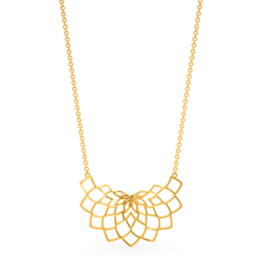 Net Gaze Gold Necklaces