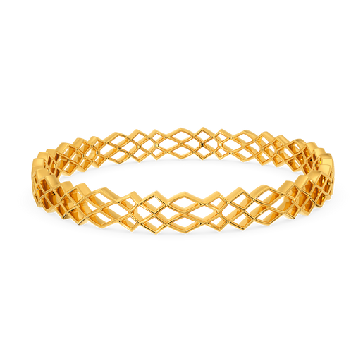 Net Wrapped Gold Bangles