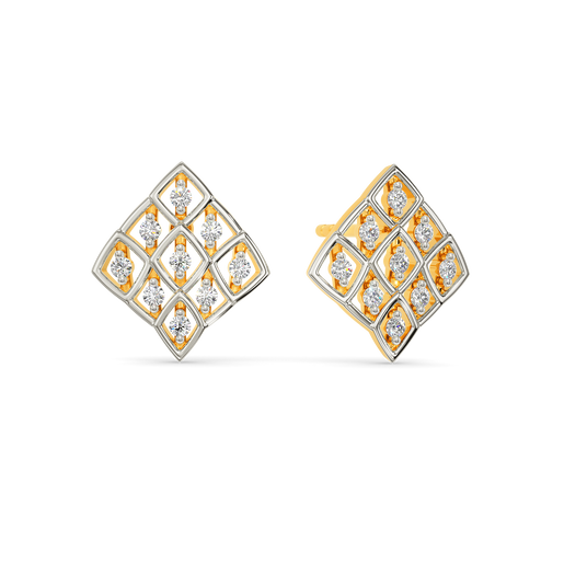 Neat Net Diamond Earrings