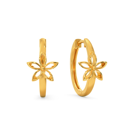 Florals of the Fall Gold Earrings