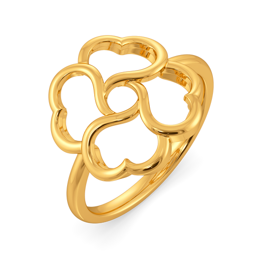 Petal Poise Gold Rings