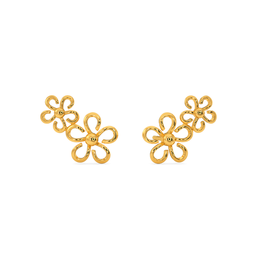 Soft Buds Gold Earrings