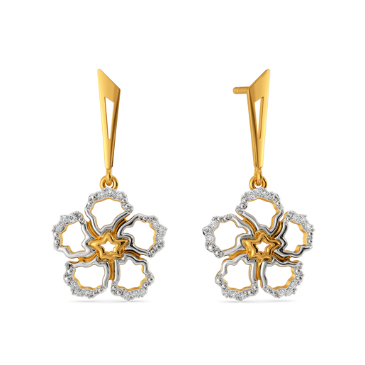 Bloom Curve Diamond Earrings