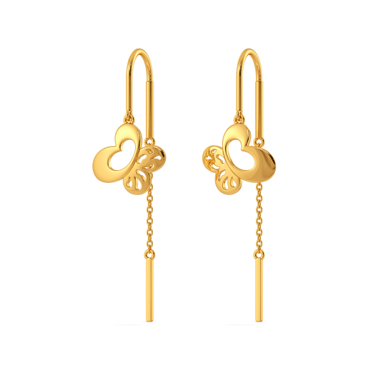 Golden Papillon Gold Earrings