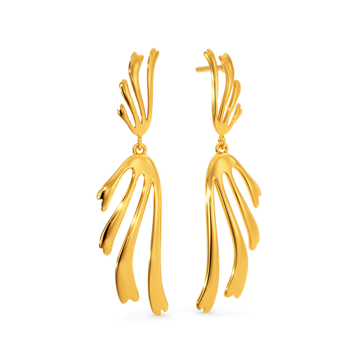 Ocean Craze Gold Earrings