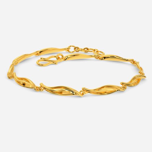 Twist Leaf Gold Bracelets