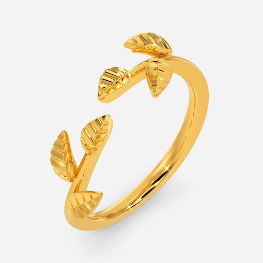 Greek Gold Leaves Gold Rings