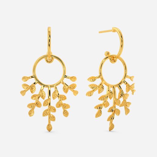 Greek Olive Gold Earrings