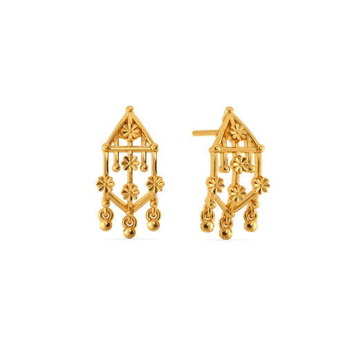 Lace Reimagined Gold Earrings