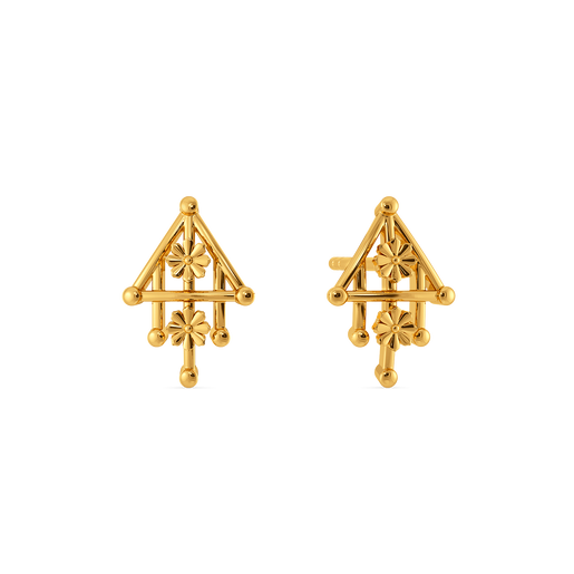 Lace Reimagined Gold Earrings