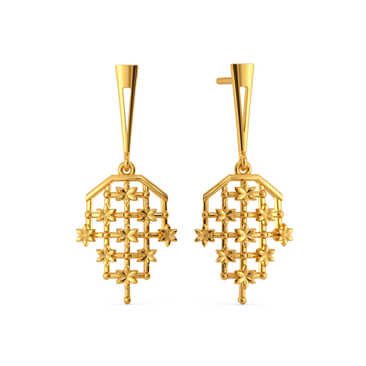 Lovely Lace Gold Earrings