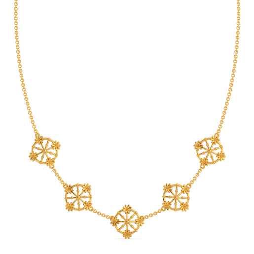 Lace Charm Gold Necklaces
