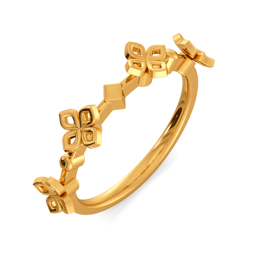 PLayful Lace Gold Rings
