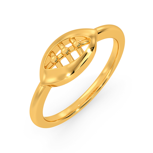 Mad over Plaid Gold Rings