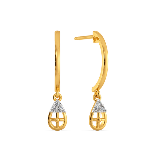 Wrapped in Plaid  Diamond Earrings