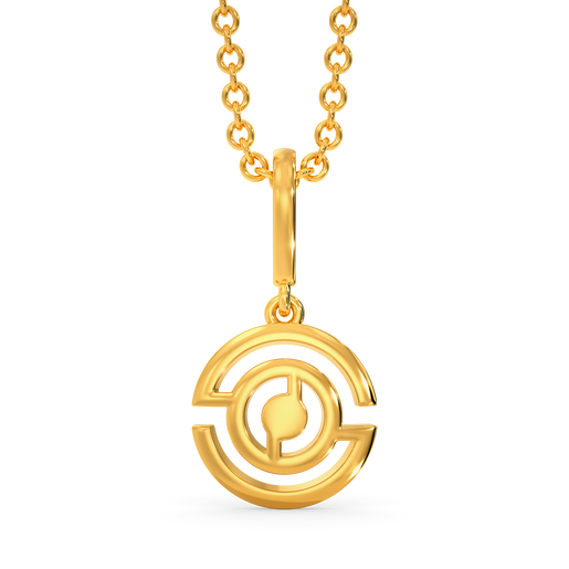 Print Fall  Gold Pendants