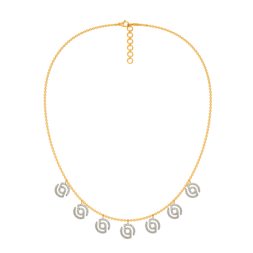 Print Nostalgia Diamond Necklaces