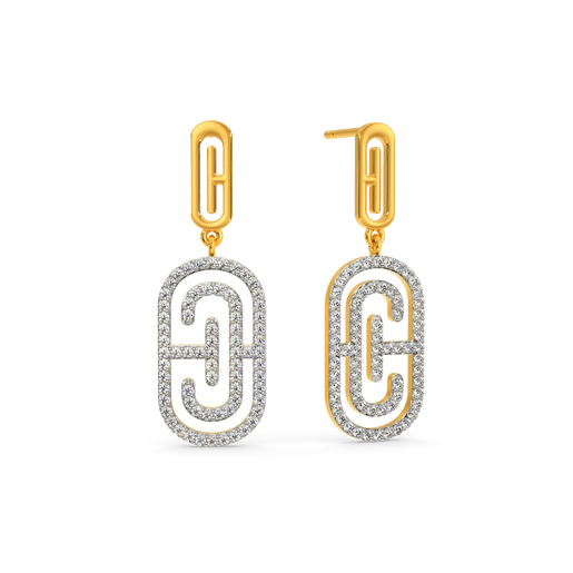 Make a Print Statement Diamond Earrings