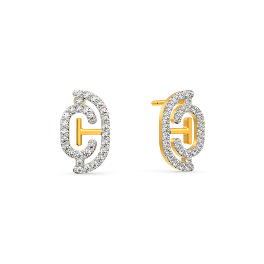 Make a Print Statement Diamond Earrings