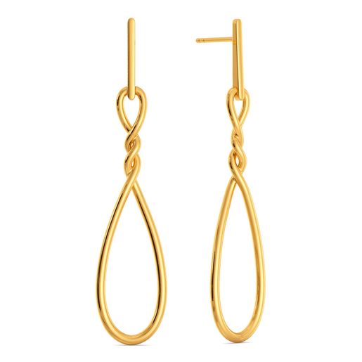 Twisted Tales Gold Drop Earring