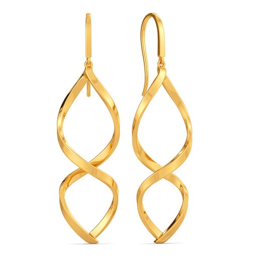 Twist N Tie Gold Earrings