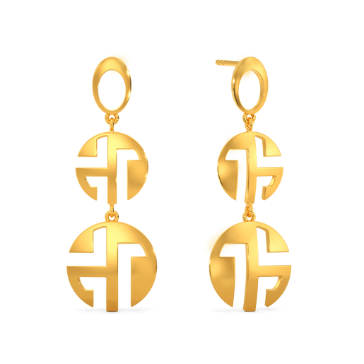 Inside Out Gold Earrings