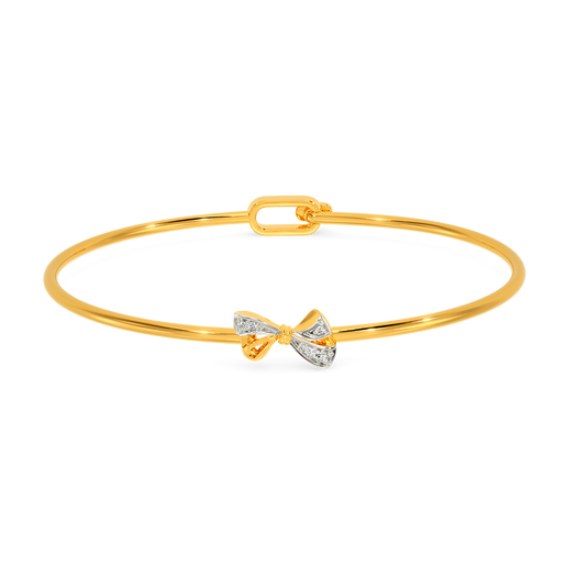 Bow Charm Diamond Bangles