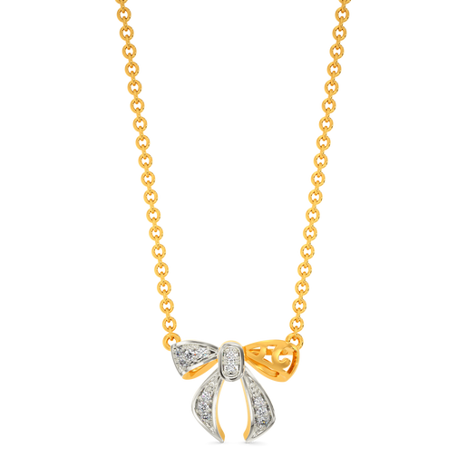 Bow Defined Diamond Necklaces