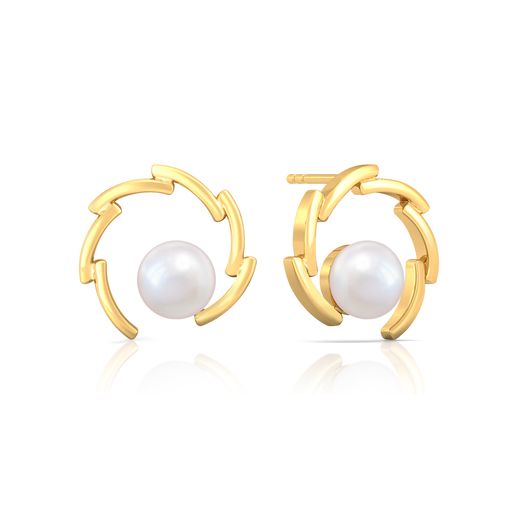 Whirl Pearl Gemstone Earrings