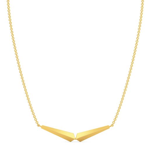 Groovy Folds Gold Necklaces