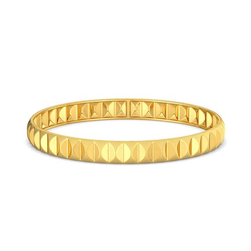 The Leaf Crease Gold Bangles
