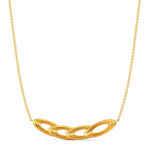 Triple Ripple Gold Necklaces