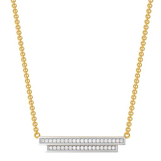 Sleek Pleat Diamond Necklaces