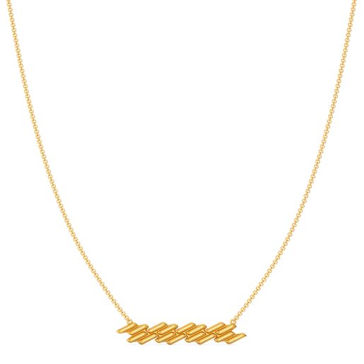 Fluffy Folds Gold Necklaces