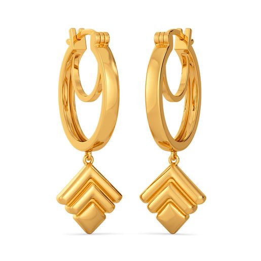 Power Puff Gold Earrings
