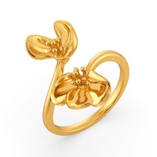 Poppy Prairie Gold Rings