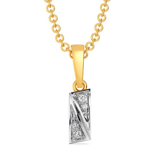 Angled Tangle Diamond Pendants
