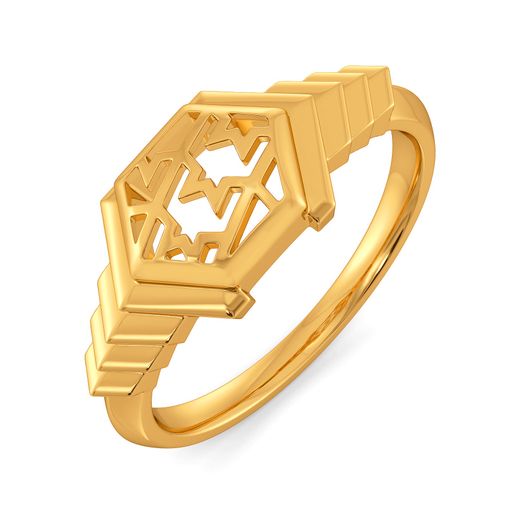 Bold N Tweed Gold Rings