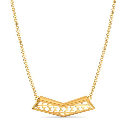 Bold N Tweed Gold Necklaces