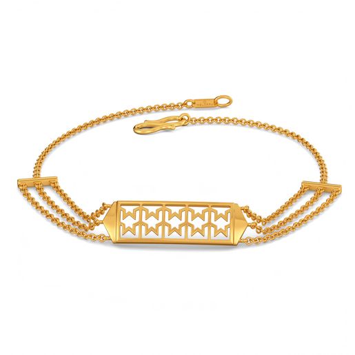 Winter Gingham Gold Bracelets