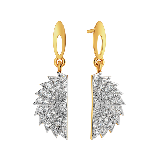 Pleated Glam Diamond Earrings