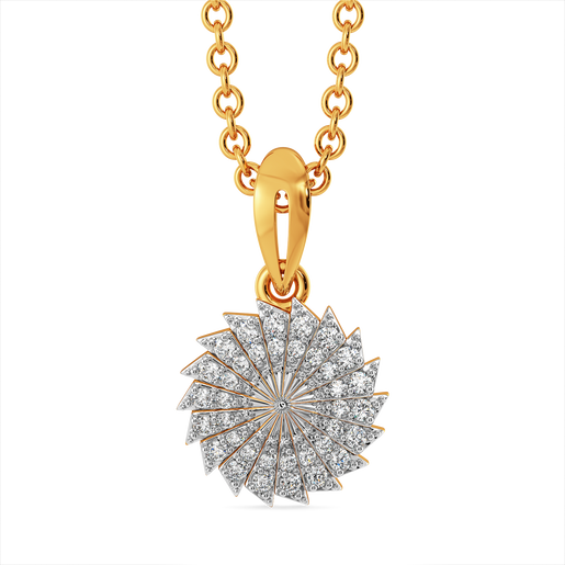 Pleated Glam Diamond Pendants