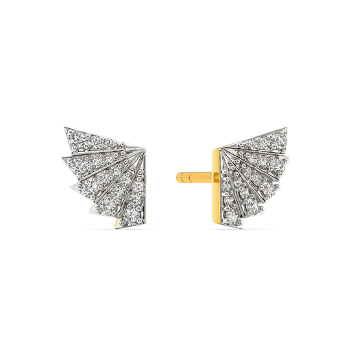 Pleated Glam Diamond Earrings